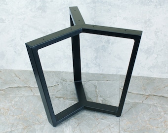 Square coffee table, modern square table base, large metal table legs, table base, outdoor square coffee table