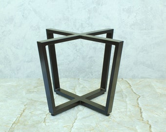 Base para mesa de centro com tampo redondo ou quadrado, base em estilo industrial, base de mesa em metal, pés de mesa em aço para móveis.