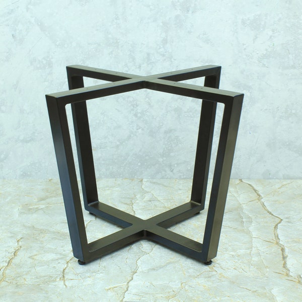 Base da tavolo da caffè per piano rotondo e quadrato, base in stile industriale, base da tavolo in metallo, Gambe da tavolo in acciaio Gambe per mobili