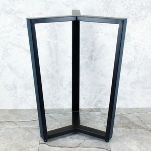 Triangular coffee table base made of durable steel for round and square table top
