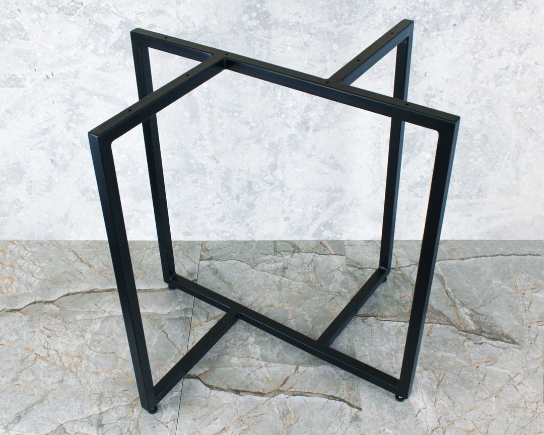 Base Per Tavolo 90x72 Cm Verniciatura A Polvere Nero Telaio Per Tavoli Gambe Tavolo 12904581 - 8