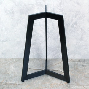 Trapezoid Coffee table base, stylish round coffee table, unique legs for round table top, Triangular metal table