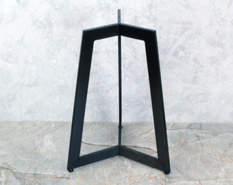 Base trapezoidal para mesa de centro, mesa de centro redonda elegante, pés exclusivos para tampo de mesa redondo, mesa triangular de metal.