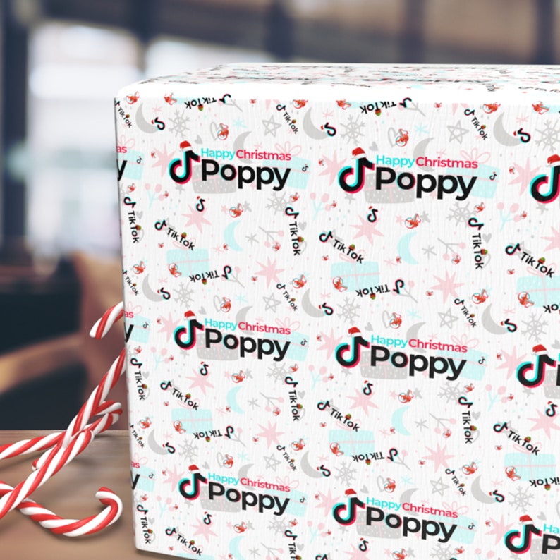 Personalised Christmas Tik Tok Wrapping Paper Special Etsy UK