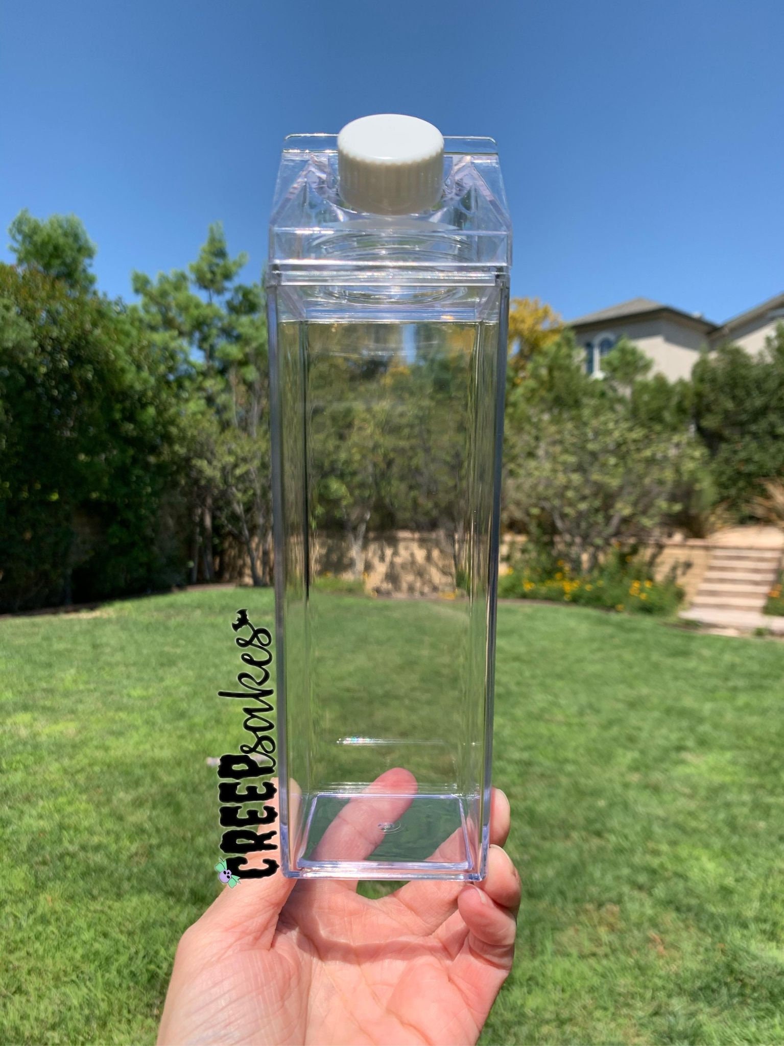 Acrylic Milk Carton Water Bottle 500ml or 1000ml Milk Etsy