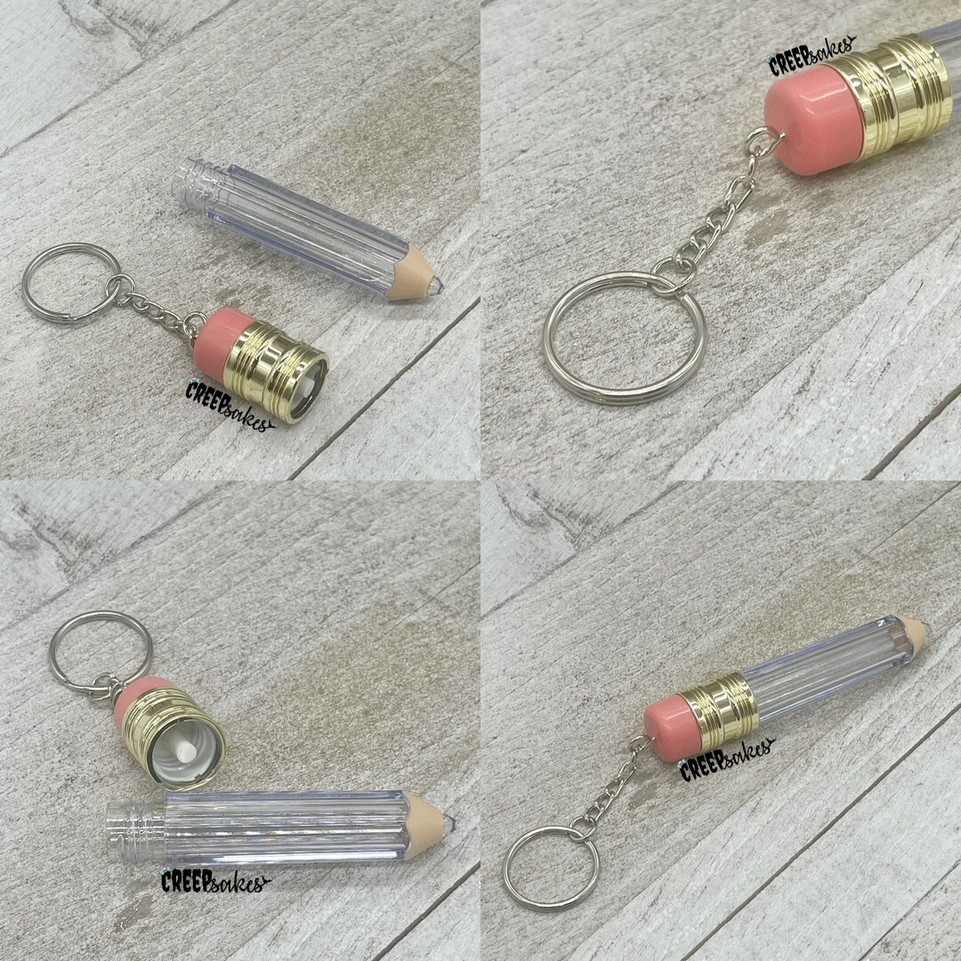 Empty Barrel Pencil Keychains Pack of 10 Craft Blanks Empty Barrel