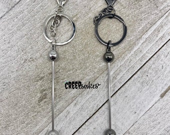 Lot de 10 ébauches de porte-clés pour perles | Porte-clés personnalisables | Ébauches de porte-clés chewing-gum | Découpes porte-clés | porte-clés bricolage