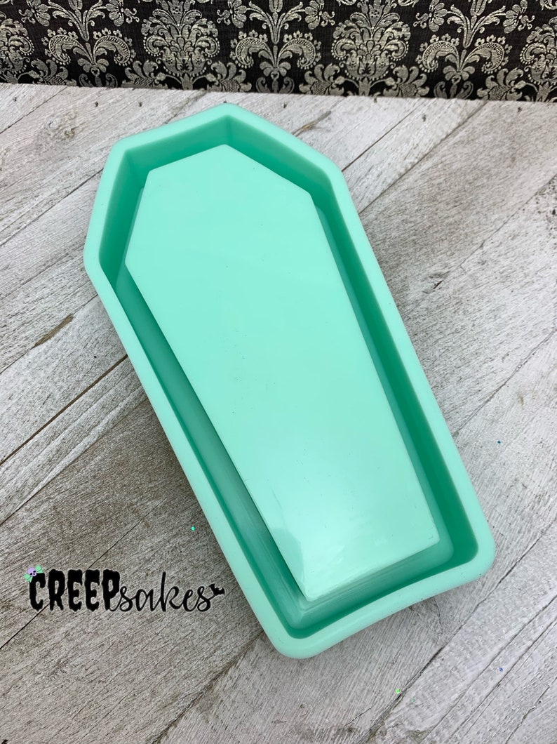 Large Coffin Trinket Tray Mold Coffin Tray Mold Coffin Mold Silicone Molds Epoxy Molds Molds image 2