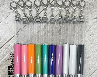 Empty Barrel Keychain Pen Bundle Pack | Glitter Pens| Empty Barrel Pens | Keychain Pens | Empty Barrel Pens
