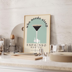 Espresso Martini Cocktail Drinks Art Print