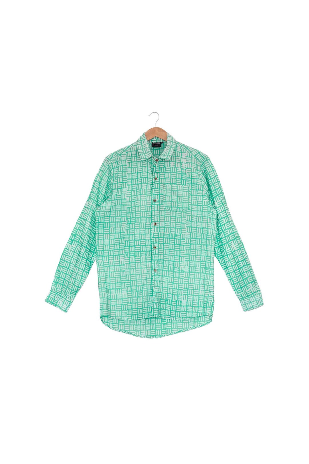 Lime Lines Cotton Shirt African Clothing Green Batik Shirt Etsy