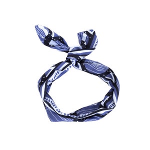 African Print Wire Head Wrap - Accesorios para el cabello africano - Ankara Dolly Bow / Rockabilly Hairband