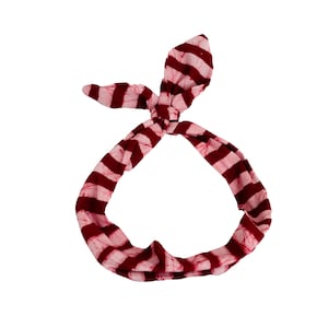 Red Stripe Wire Head Wrap - African Hair Accessories - Red Dolly Bow / Rockabilly Hairband