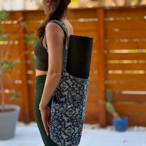 Eco Yoga Mat Bag Natural, Mat Holder, Yoga Bag, With Pocket, Eco Friendly, Pilates Bag, Eco Bag