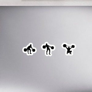 Snatch Positions Weightlifting Bubble-Free Stickers - Each Shape Separate, My 3 Favorite Things To Do