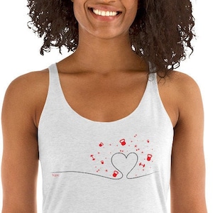 Heart Line Kettlebells Dumbbells CrossFit Fitness Light Women&#39;s Racerback Tank