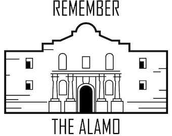 Remember the Alamo: Illustrated Digital Graphic Download w/Customization