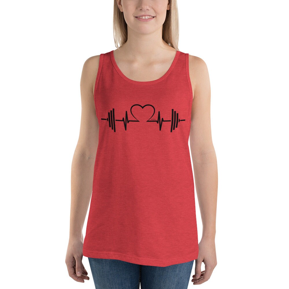 Barbell Heart Love Tank Top Light Weightlifting Tank Top - Etsy