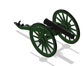 STL Files designed to 3D print a civil war cannon.