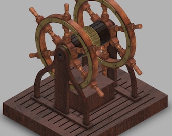 STL files to create a 3D printed tall ships helm