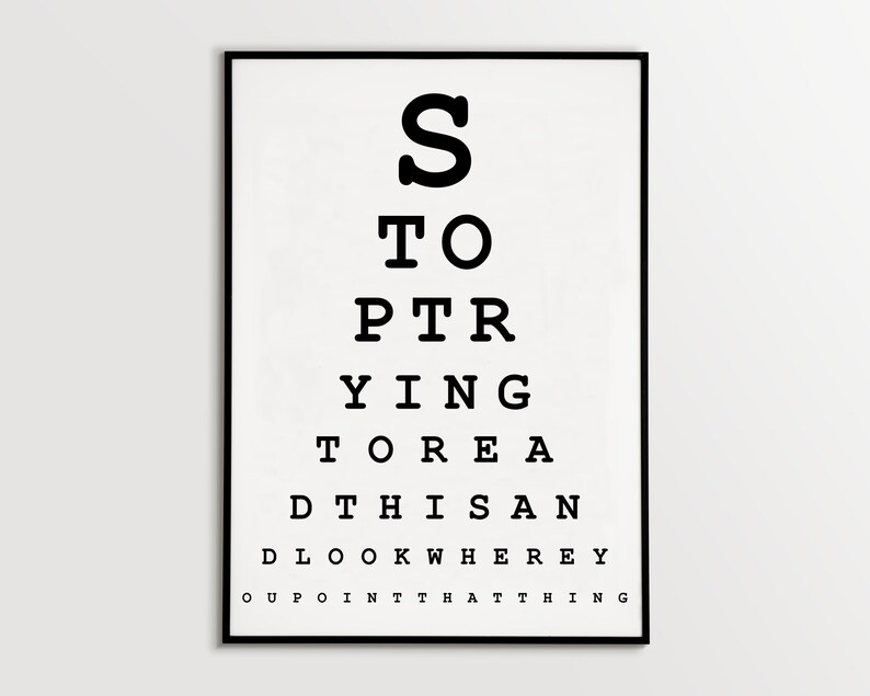 Funny Eye Test Chart