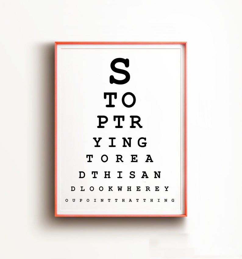 Printable Snellen Chart 14 Inches