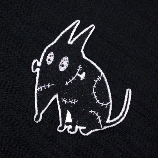 Sparky from Disney's Frankenweenie Stylized Black & White Fully Embroidered Sew-On and Iron-On Patch