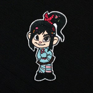 Vanellope Von Schweetz from Disney's Wreck-It Ralph Fully Embroidered Sew-On & Iron-On Patch image 1