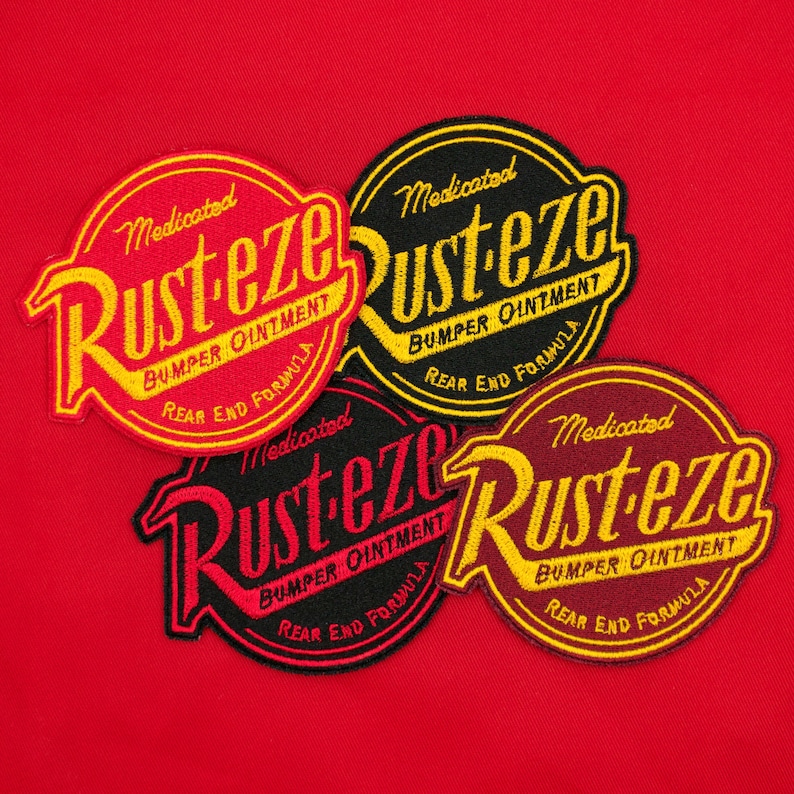 Rusteze Logo From Disney & Pixar Cars Movie Fully Embroidered Etsy