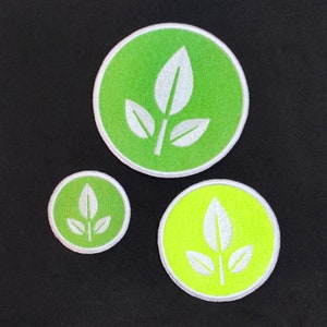Eve Plant Directive Badge from Disney&#39;s WALL-E Fully Embroidered Sew-On & Iron-On Patch, In 3 Sizes and 2 Colors!
