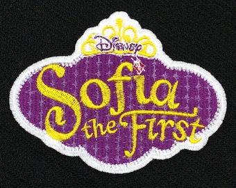 Disney Junior Sofia the First Show Logo Fully Embroidered Sew-On & Iron-On Patch