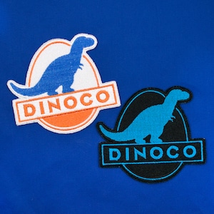 Dinoco Logo from Disney & Pixar&#39;s Cars Movie Fully Embroidered Sew-On and Iron-On Patch, In Two Colors!
