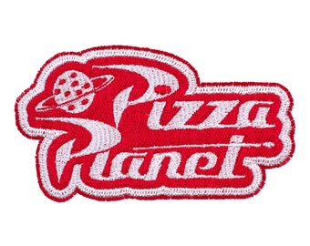 Pizza Planet Logo from Disney & Pixar's Toy Story Fully Embroidered Sew-On and Iron-On Patch