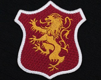 Lannister House Shield from Game of Thrones Fully Embroidered Sew-On & Iron-On Patch