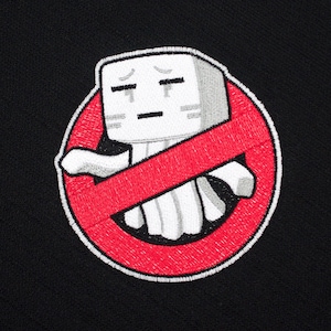 No Ghast Mock Ghostbusters Logo Fully Embroidered Sew-On & Iron-On Patch