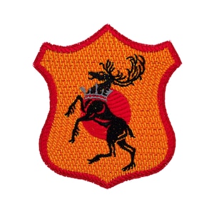 Baratheon House Shield from Game of Thrones Fully Embroidered Sew-On & Iron-On Patch
