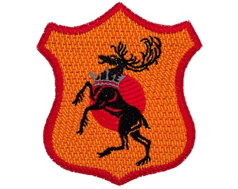 Baratheon House Shield from Game of Thrones Fully Embroidered Sew-On & Iron-On Patch