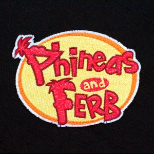 Disney Channel&#39;s Phineas and Ferb Show Logo Fully Embroidered Sew-On & Iron-On Patch