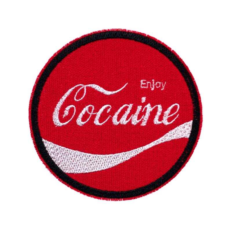 Enjoy Coke Cocaine Mock Coca Cola Logo Embroidered Sew On Etsy