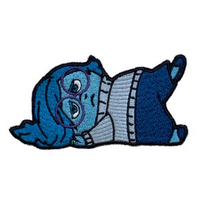 Sadness from Disney & Pixar&#39;s Inside Out Movie Fully Embroidered Sew-On and Iron-On Patch