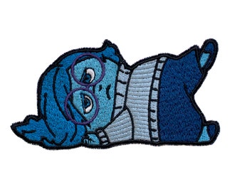 Sadness from Disney & Pixar's Inside Out Movie Fully Embroidered Sew-On and Iron-On Patch