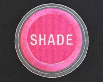 Shade Button (As Seen on Rupaul's Drag Race) Fully Embroidered Sew-On & Iron-On Patch, In 2 Sizes