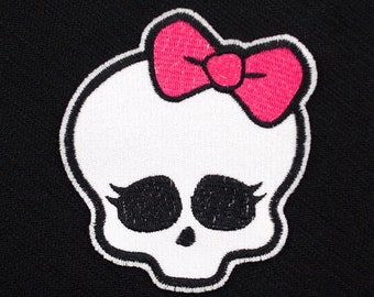 Monster High Skull Logo Fully Embroidered Sew-On & Iron-On Patch