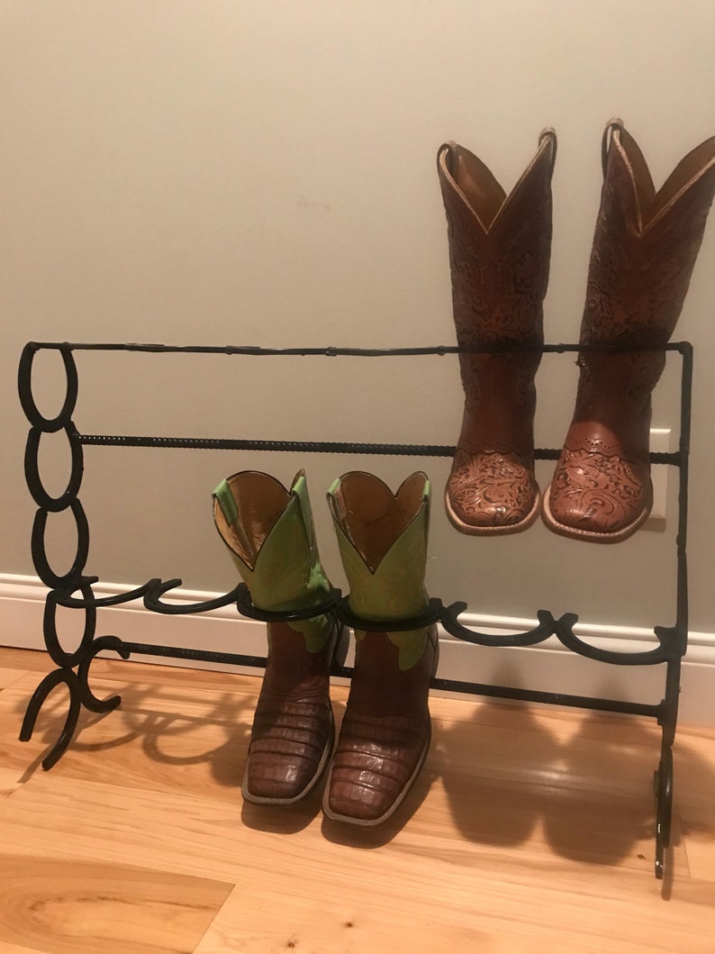 Double Horseshoe Boot Rack Boot Rack for 6 Pairs of Boots Etsy