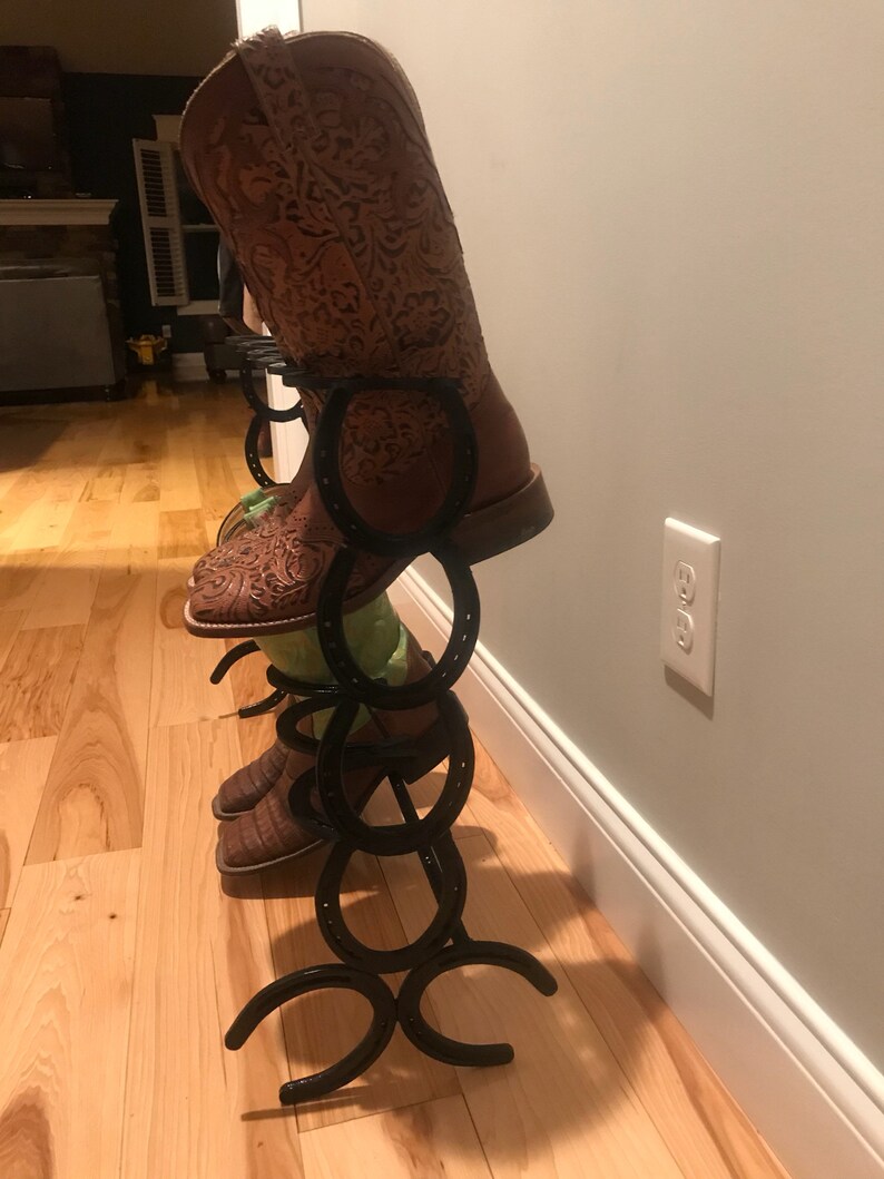 Double Horseshoe Boot Rack Boot Rack for 6 Pairs of Boots Etsy