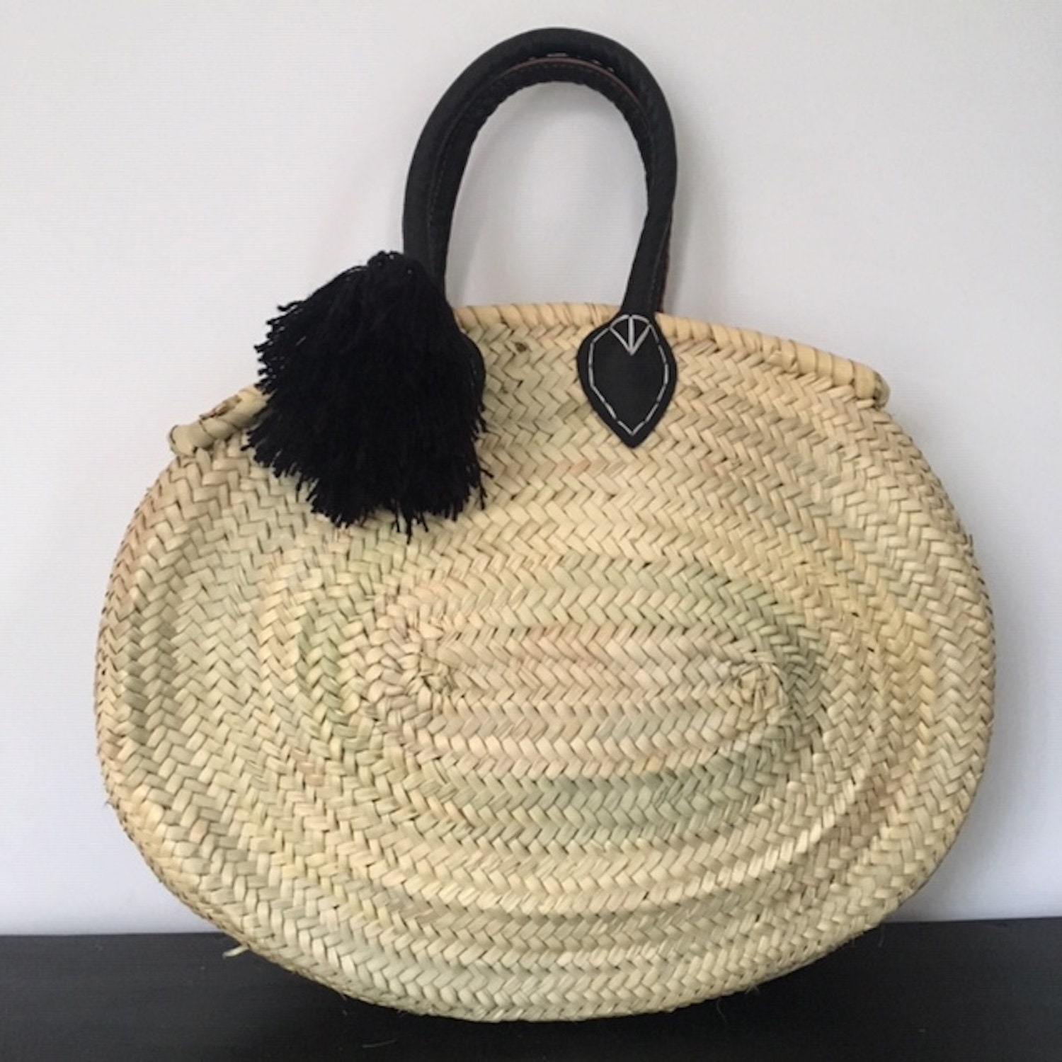 Buy Oval Basket Pom Pom Basket Straw Basket Basket Bag Trend Online in  India 