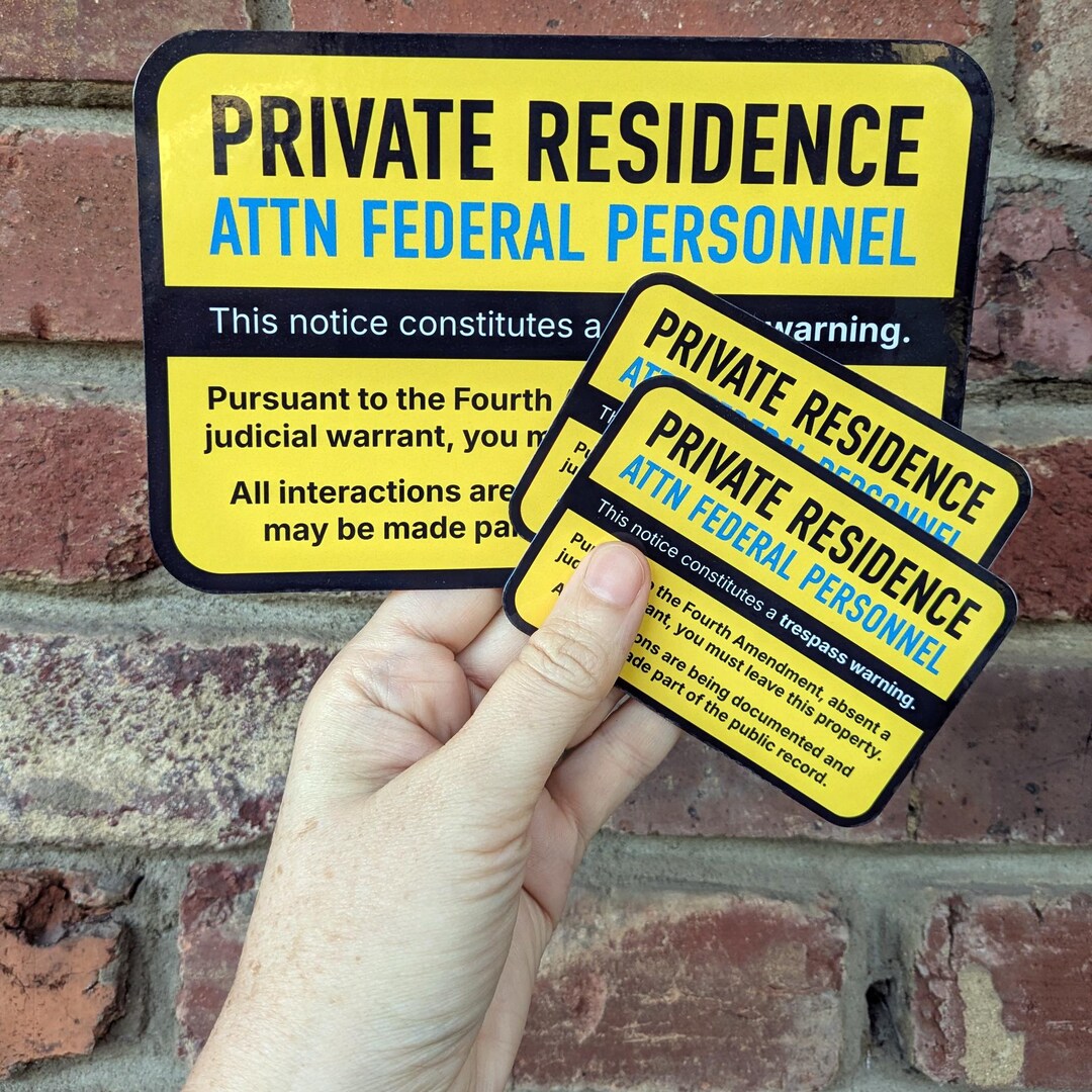 Private Property Stickers - Trespassing Warning, Weatherproof (set of 3 ...