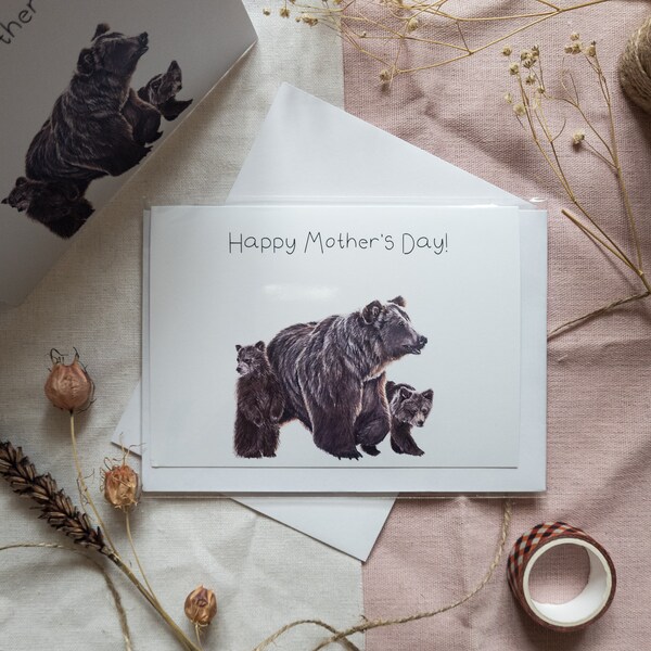 Mother Bear and Cub - Etsy UK