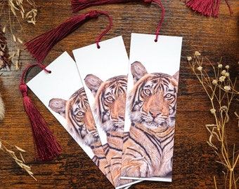 Tiger Bookmark | Wildlife Animal Bookmark | Animal Illustration | Big Cat