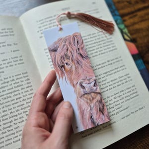 Highland Cow Bookmark | Wildlife Animal Bookmark | Animal Illustration | Hightland Coo